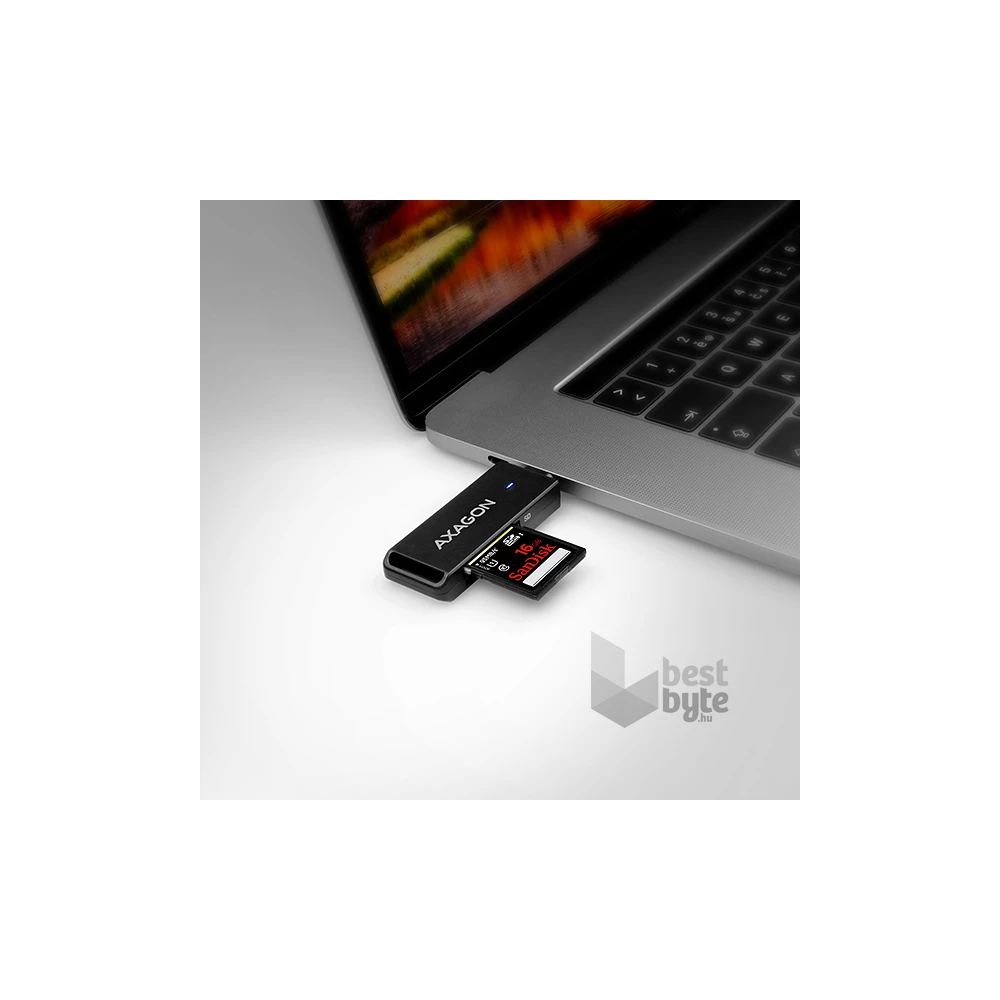 Axagon CRE-S2C USB 3.1 Type-C, slim SD/microSD kártyaolvasó