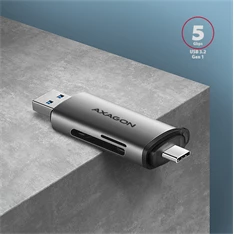 Axagon CRE-SAC USB 3.2 Type-A és Type-C SD/microSD kártyaolvasó