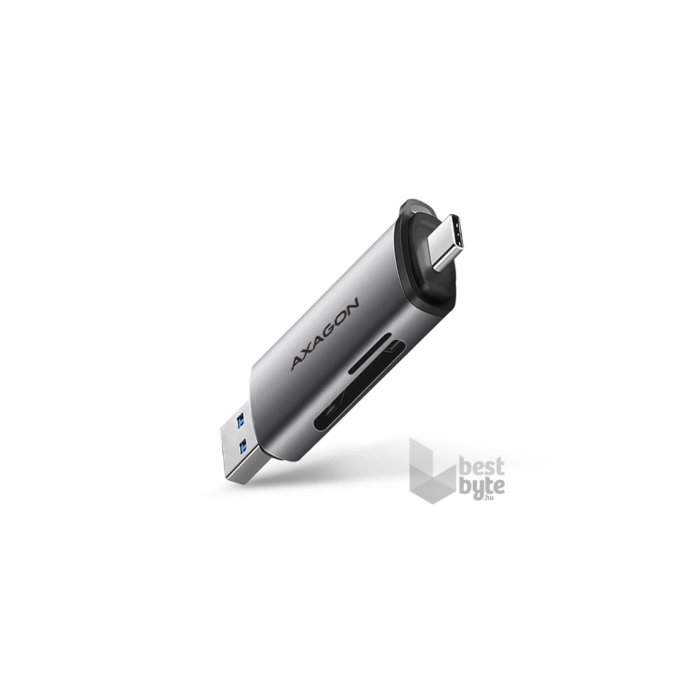 Axagon CRE-SAC USB 3.2 Type-A és Type-C SD/microSD kártyaolvasó
