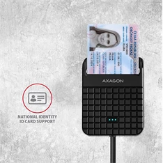 Axagon CRE-SM1 USB 2.0 Smart / ID kártyaolvasó