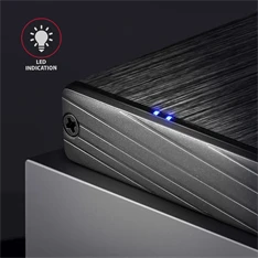 Axagon EE25-XA6 USB 3.0 fekete külső alumínium HDD/SSD ház