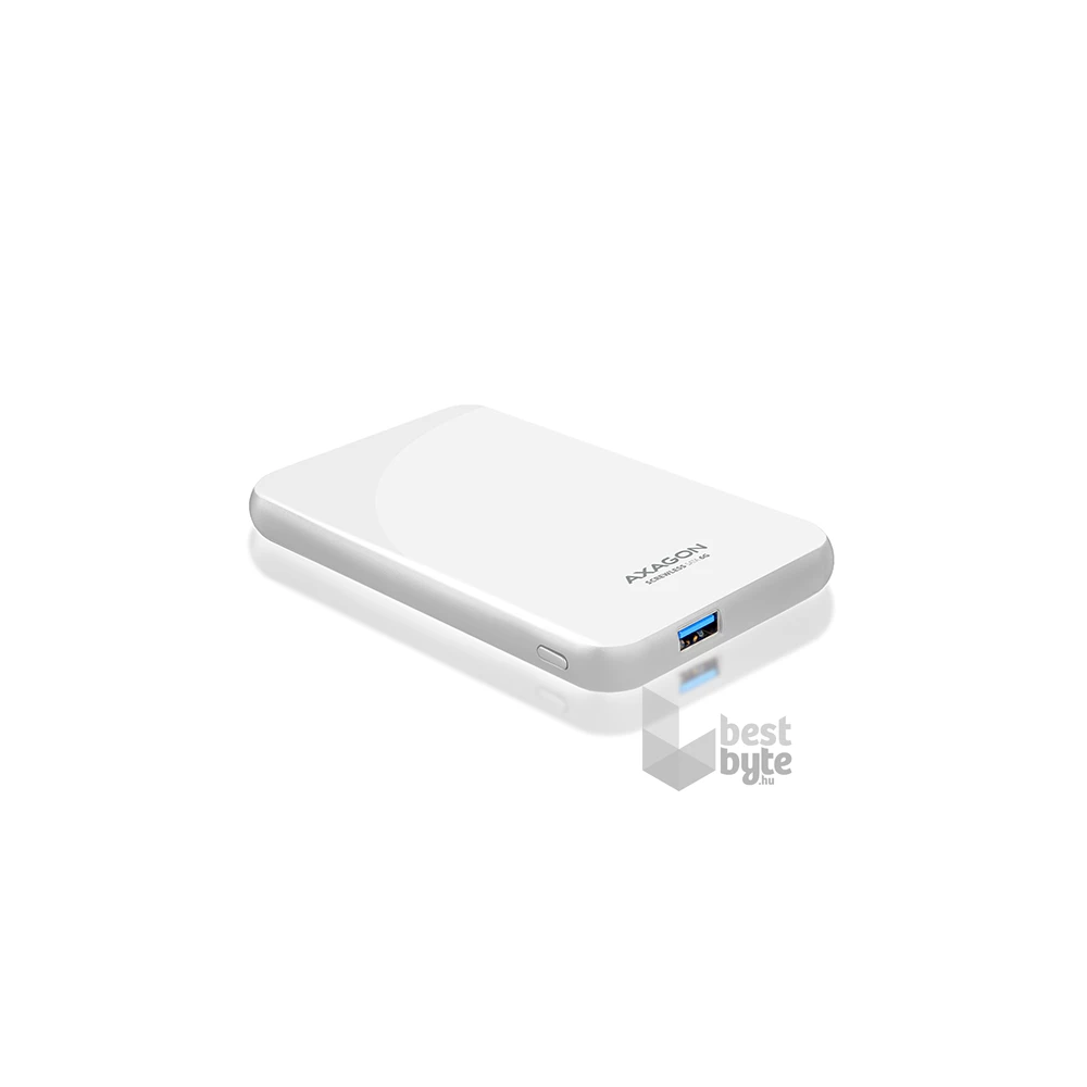 Axagon EE25-S6 USB 3.0 fehér csavar nélküli külső HDD/SSD ház