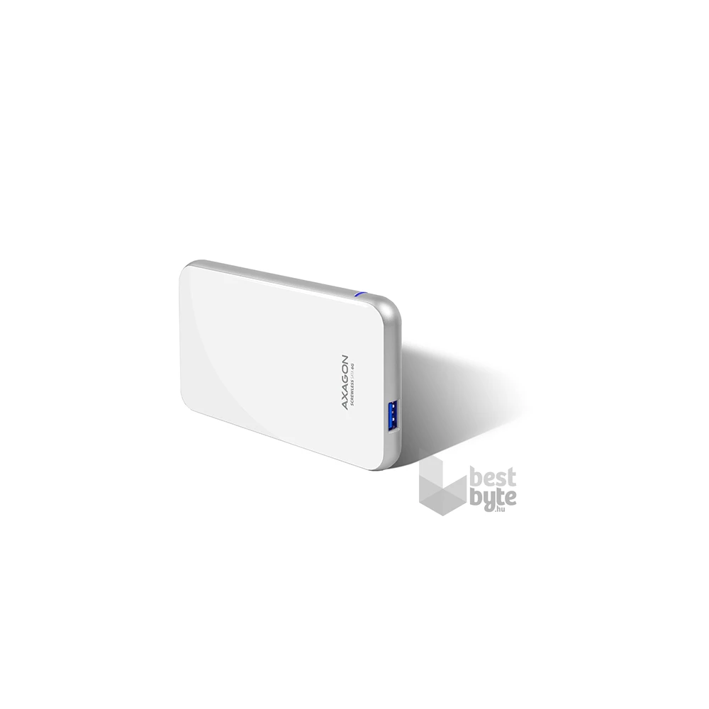 Axagon EE25-S6 USB 3.0 fehér csavar nélküli külső HDD/SSD ház