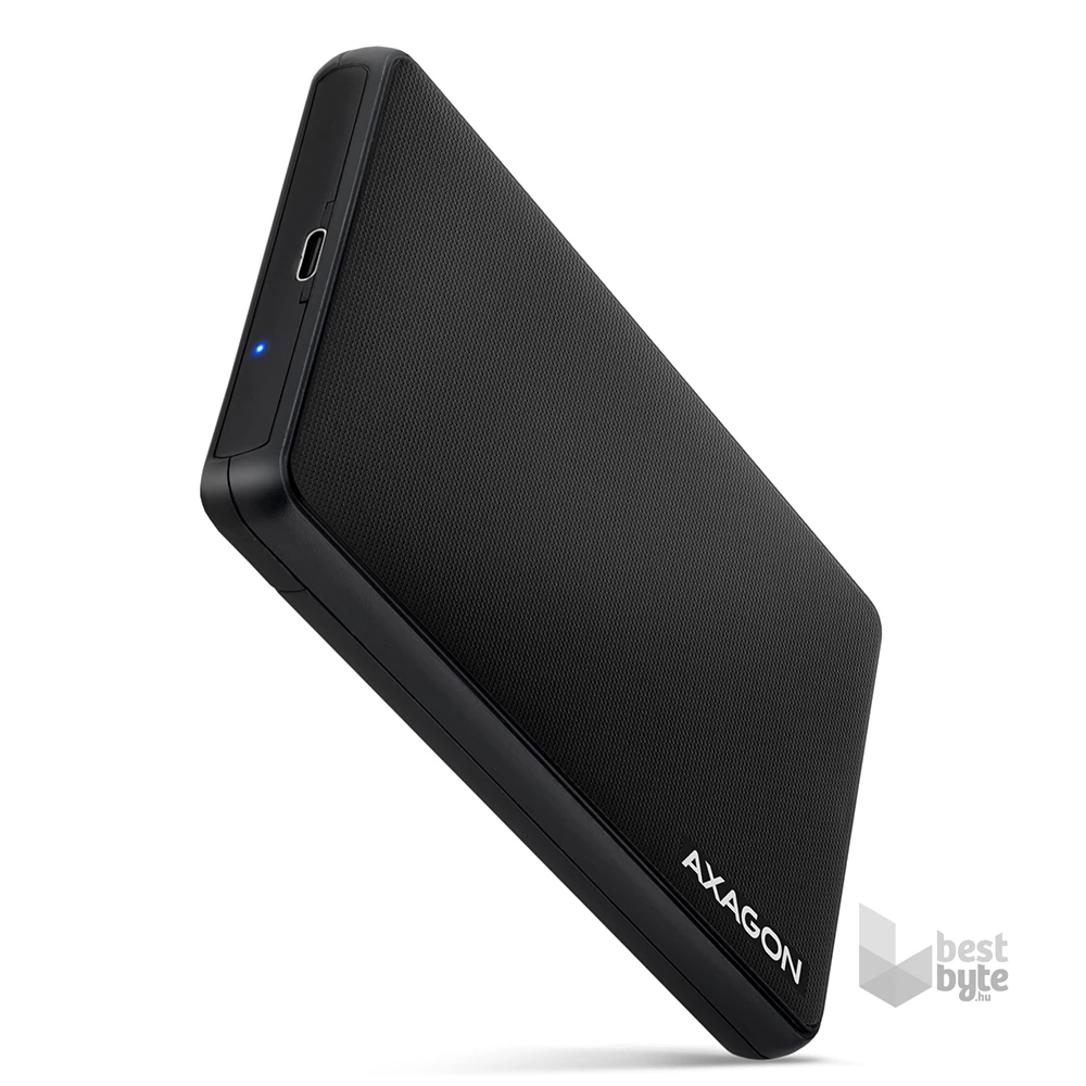 Axagon EE25-SLC USB 3.2 fekete csavar nélküli külső HDD/SSD ház