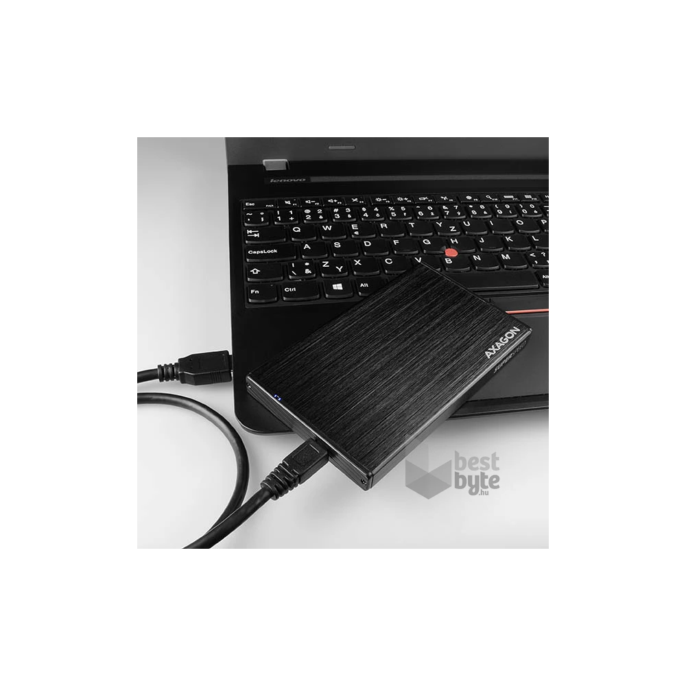 Axagon EE25-XA3 USB 3.0 fekete külső alumínium HDD/SSD ház