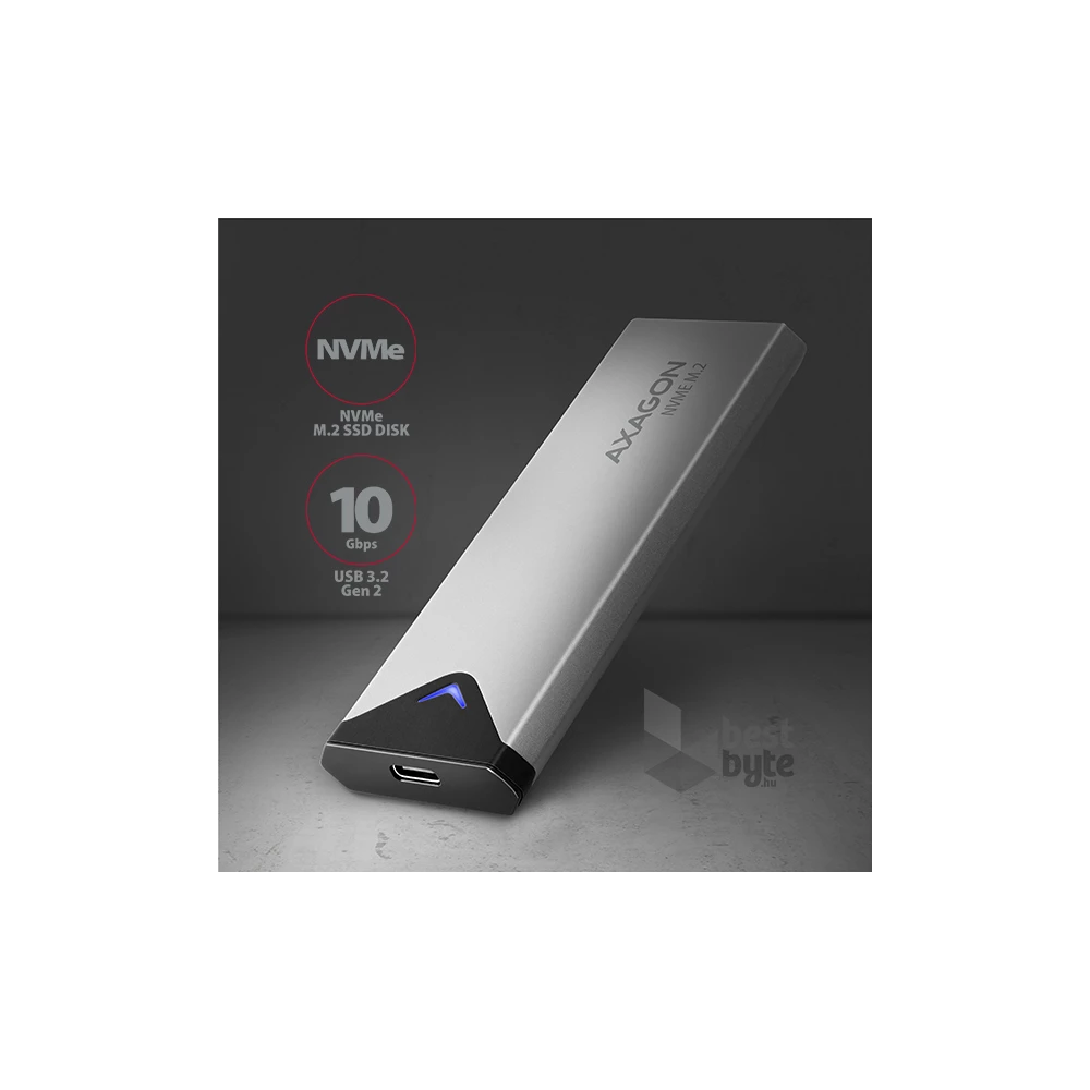 Axagon EEM2-UG2 USB-C 3.2 NVME M2 fekete ház