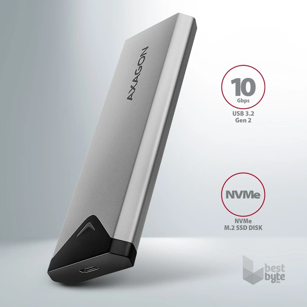 Axagon EEM2-UG2 USB-C 3.2 NVME M2 fekete ház