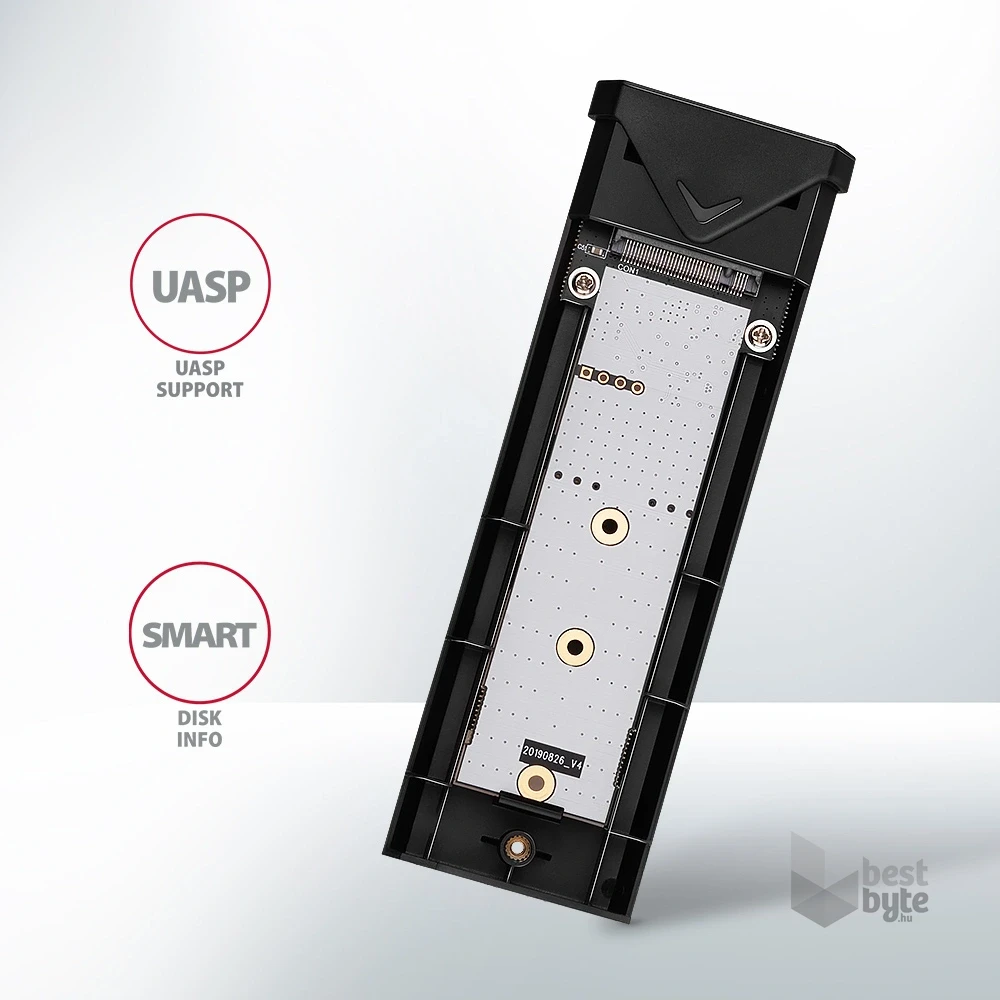 Axagon EEM2-UG2 USB-C 3.2 NVME M2 fekete ház