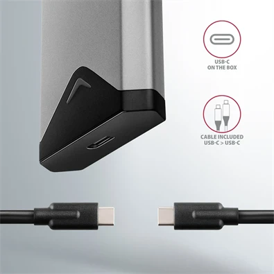 Axagon EEM2-UG2 USB-C 3.2 NVME M2 fekete ház