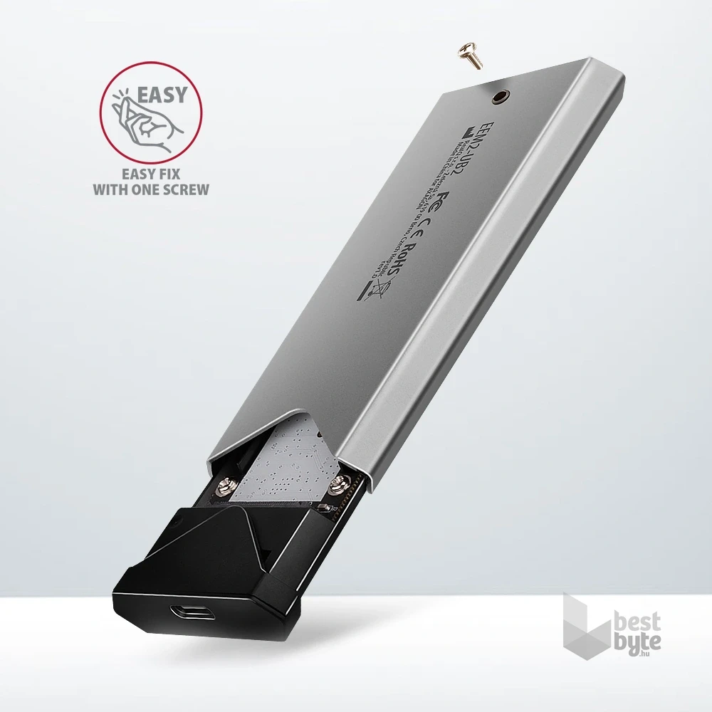 Axagon EEM2-UG2 USB-C 3.2 NVME M2 fekete ház