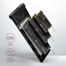 Axagon EEM2-UG2 USB-C 3.2 NVME M2 fekete ház