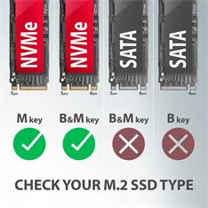 Axagon EEM2-UG2 USB-C 3.2 NVME M2 fekete ház