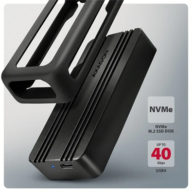 Axagon EEM2-40G M.2 NVMe SSD-hez USB-C 40Gbps külső ház