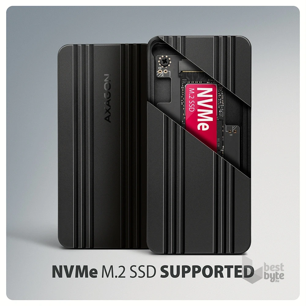 Axagon EEM2-40G M.2 NVMe SSD-hez USB-C 40Gbps külső ház