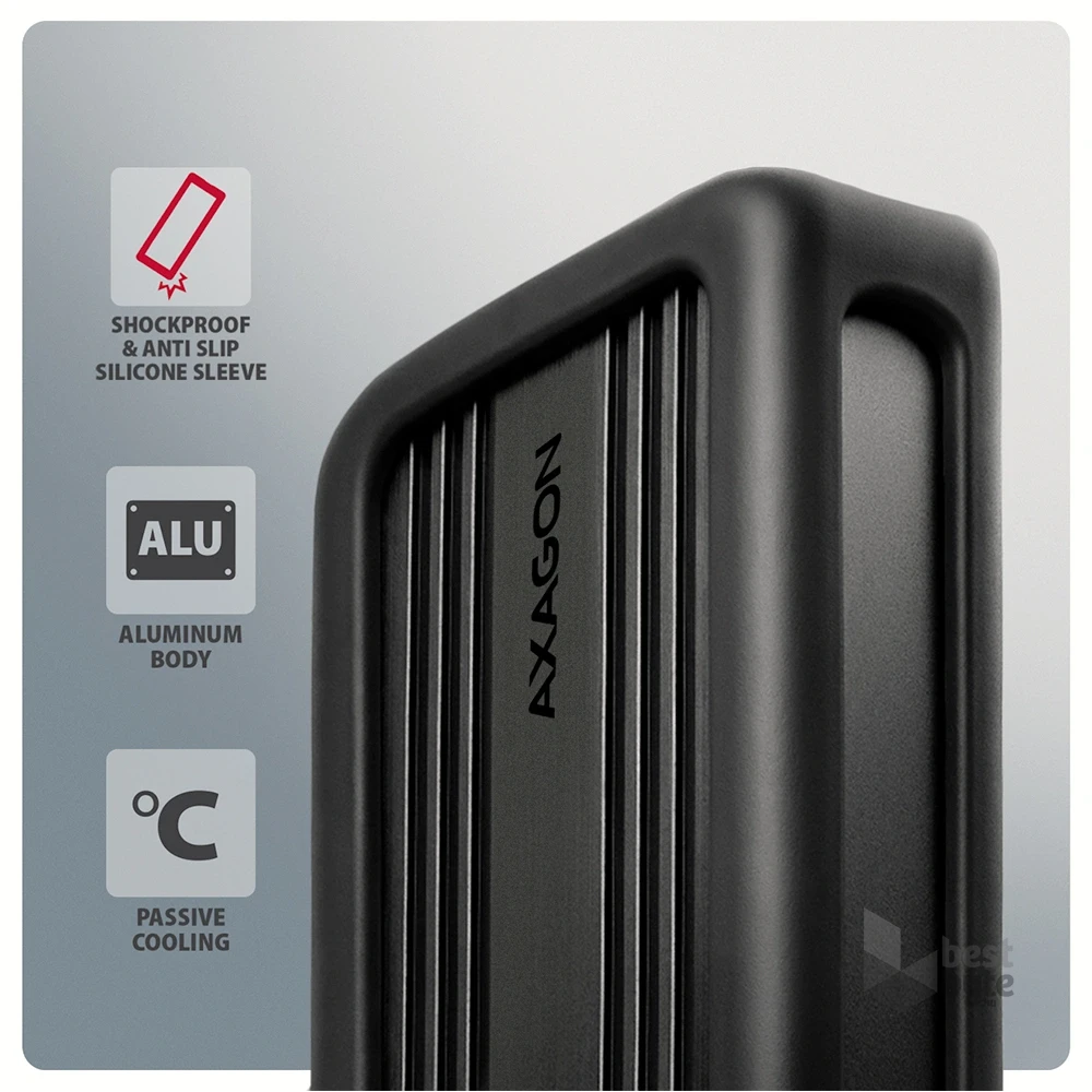Axagon EEM2-40G M.2 NVMe SSD-hez USB-C 40Gbps külső ház