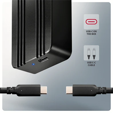 Axagon EEM2-40G M.2 NVMe SSD-hez USB-C 40Gbps külső ház