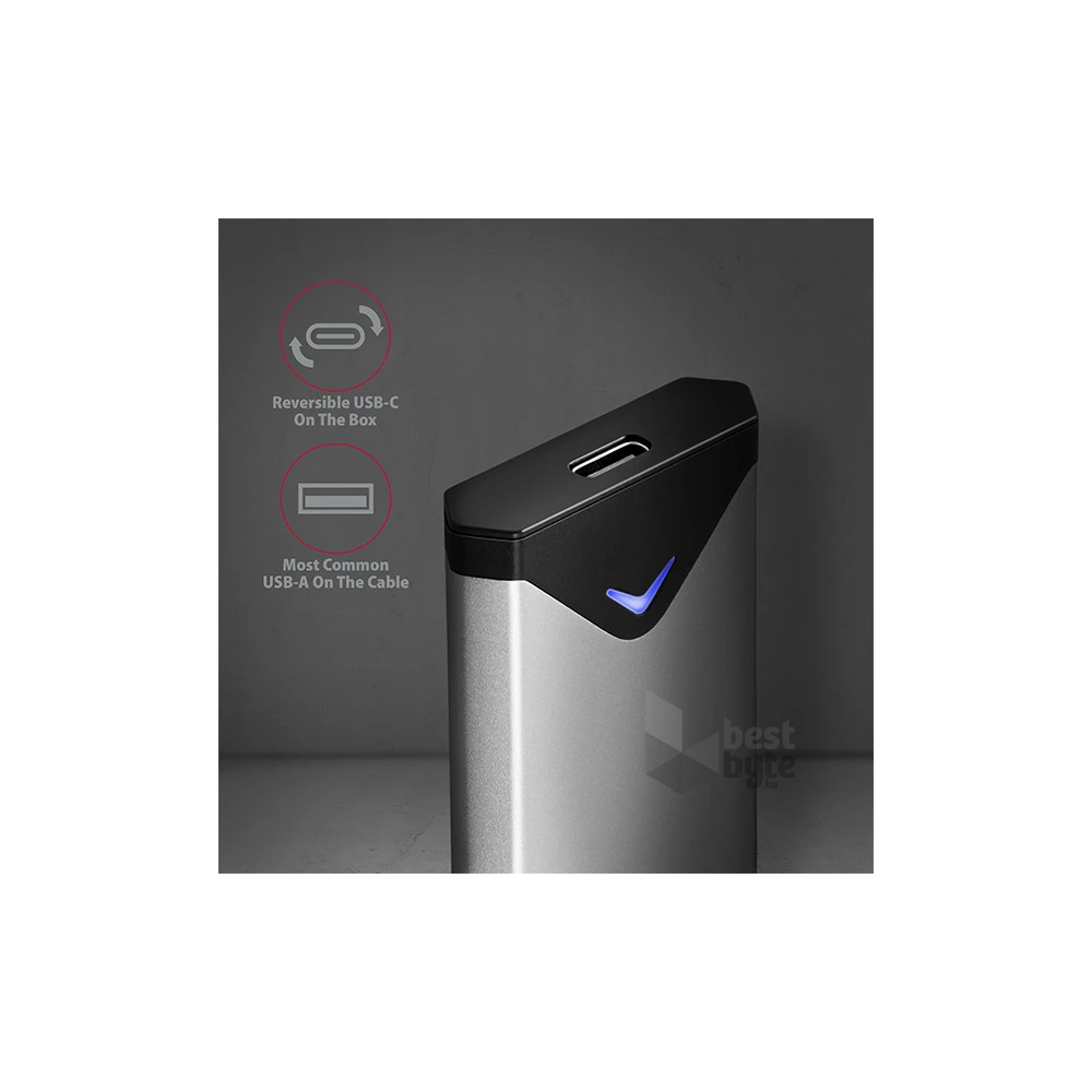 Axagon EEM2-U3C USB-C 3.2 SATA M2 fekete ház