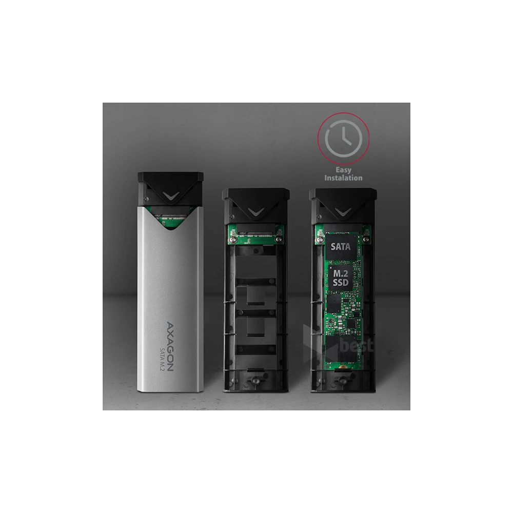 Axagon EEM2-U3C USB-C 3.2 SATA M2 fekete ház