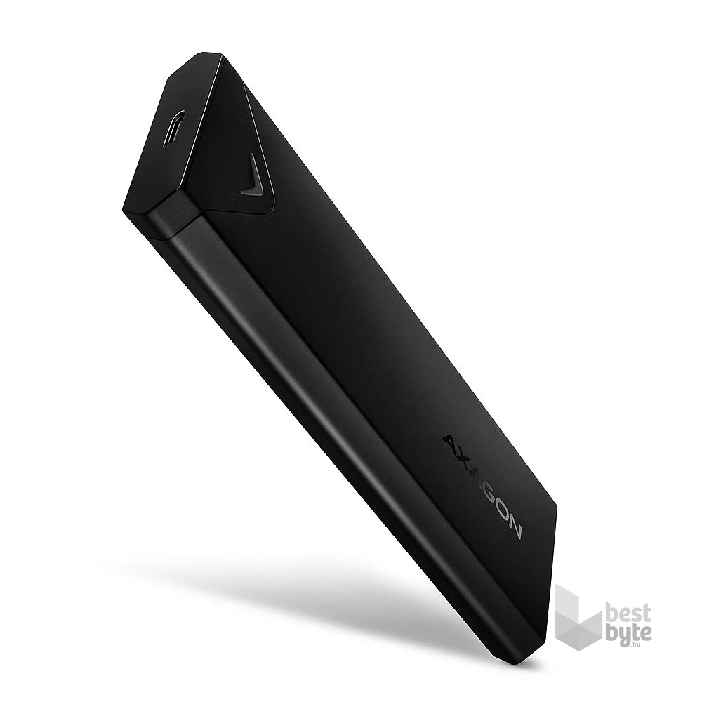 Axagon EEM2-UB2 USB-C 3.2 Gen 2 M.2 NVMe fekete csavar nélküli külső SSD ház