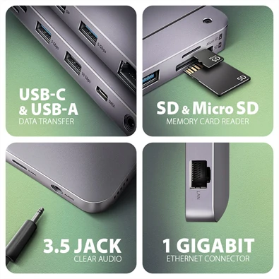 Axagon HMC-12GM2 12in1 USB HUB