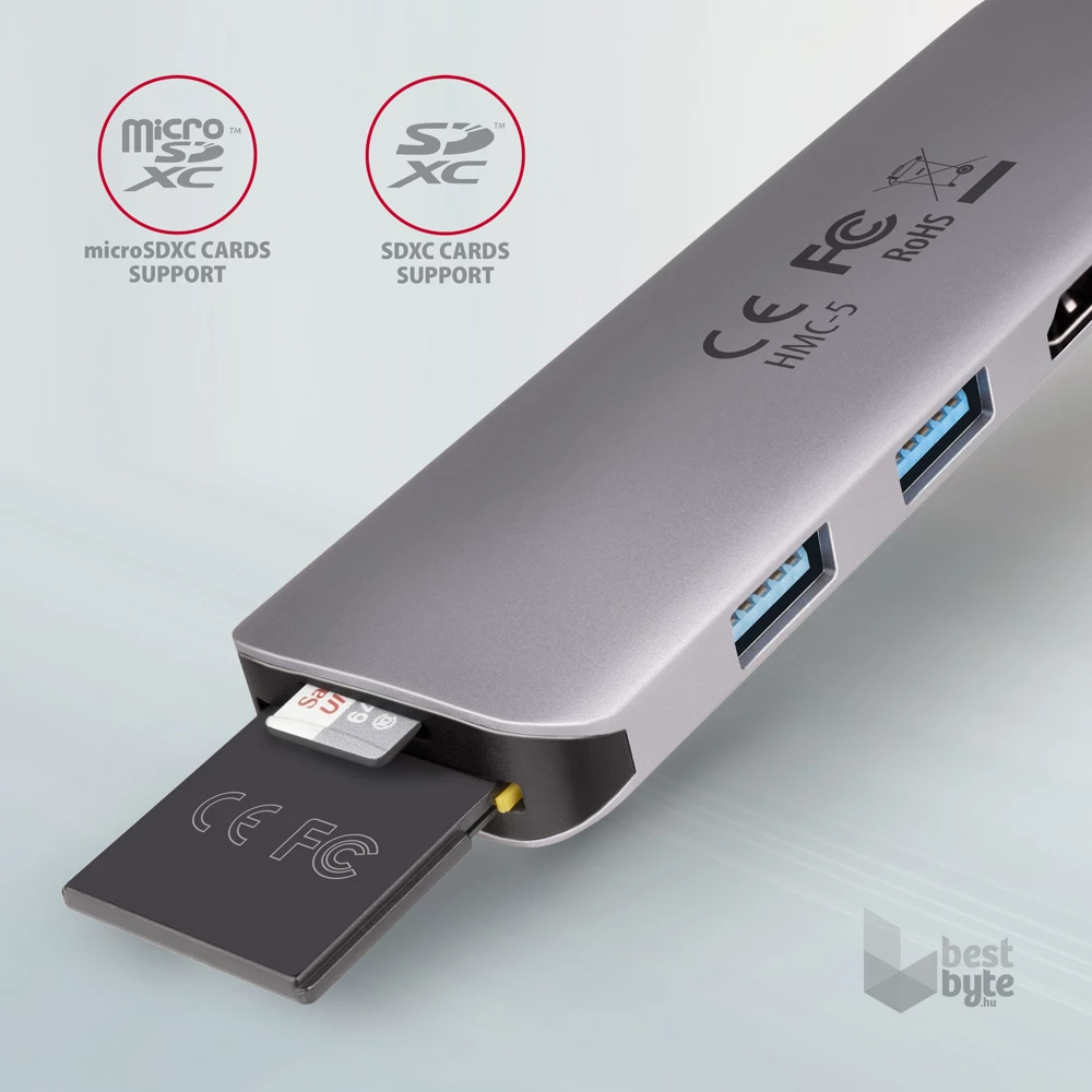 Axagon HMC-5 SuperSpeed USB-C COMBO 5in1 HUB