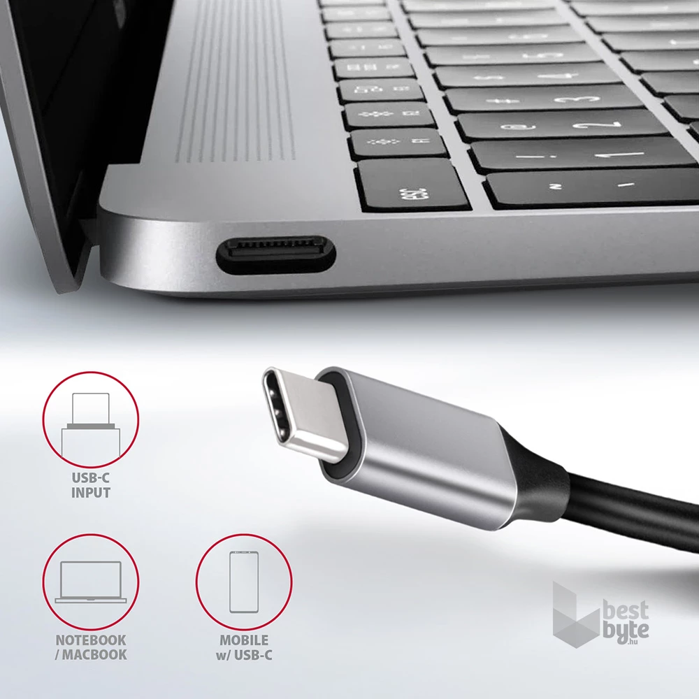 Axagon HMC-6GL SUPERSPEED USB-C COMBO 6IN1 HUB