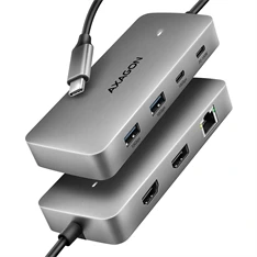 Axagon HMC-CUB83X2 USB-C 10Gbps DUAL 4K DISPLAY 7in1 hub