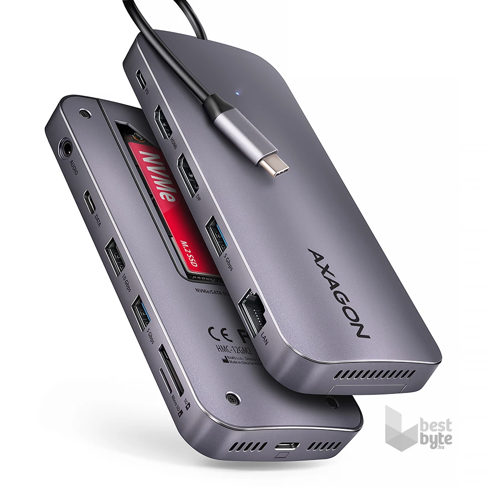 Axagon HMC-12GM2 12in1 USB HUB