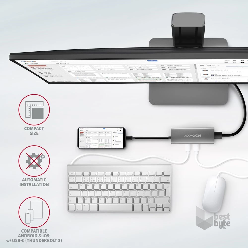 Axagon HMC-5G21 USB-C 10Gbps SPEEDSTER 5in1 hub