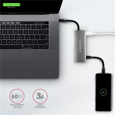 Axagon HMC-5G2 5 portos USB3.2. Gen 2 ezüstfekete HUB