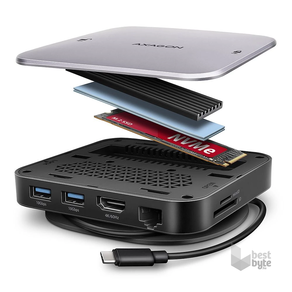 Axagon HMC-UFO USB-C 10Gbps UFO 9in1 hub
