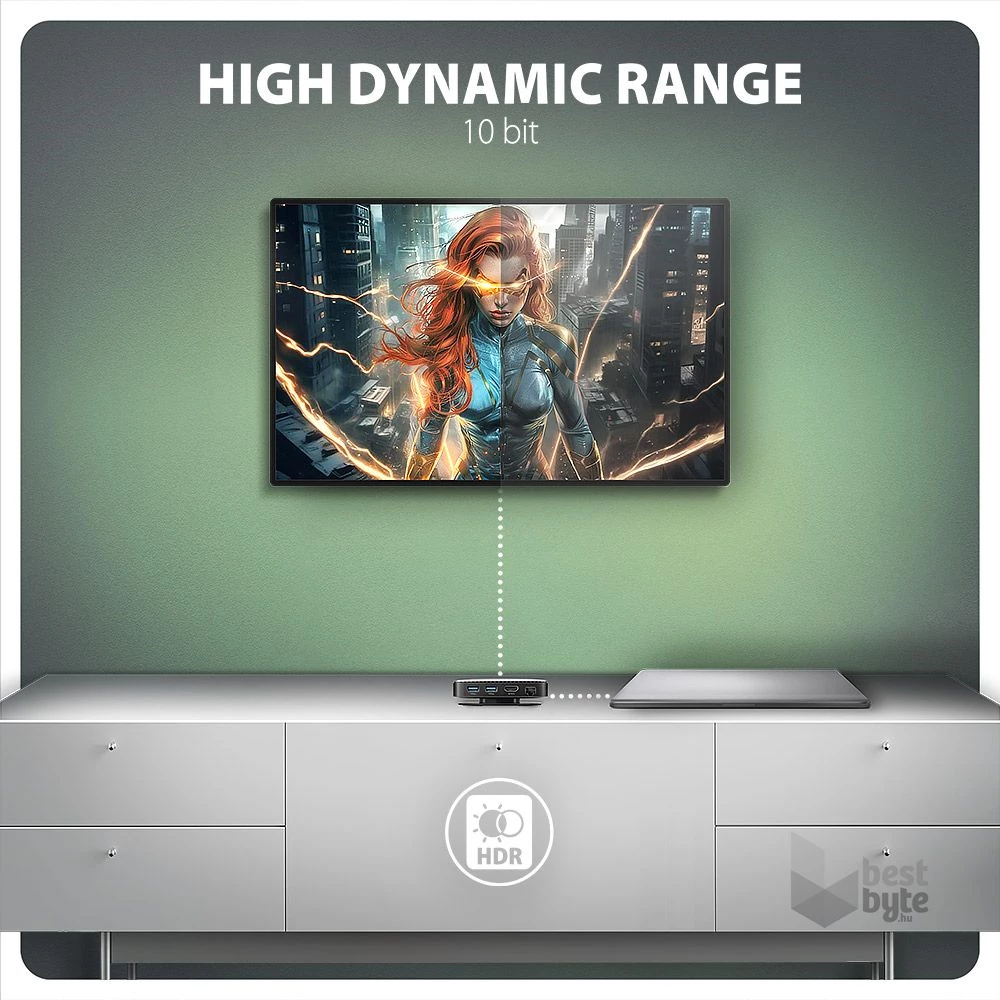 Axagon HMC-UFO USB-C 10Gbps UFO 9in1 hub