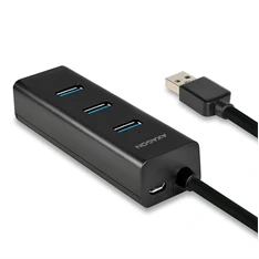 Axagon HUE-S2BP 4 portos USB3.0 gyorstöltő hosszú kábeles HUB tápegységgel