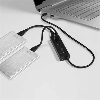 Axagon HUE-S2B 4 portos USB3.0 gyorstöltő HUB