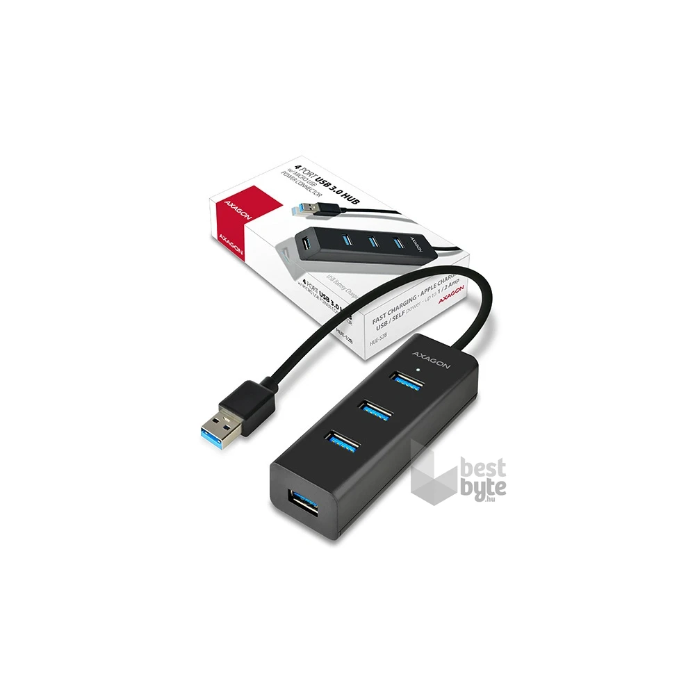 Axagon HUE-S2B 4 portos USB3.0 gyorstöltő HUB