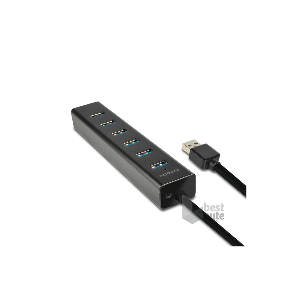 Axagon HUE-SA7BP 7 portos USB3.0 gyorstöltő fekete HUB