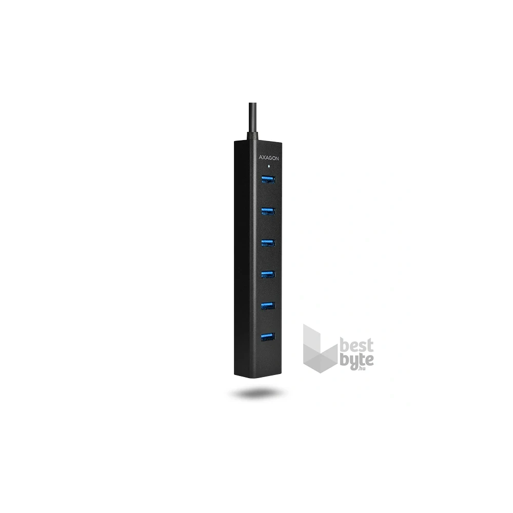 Axagon HUE-SA7BP 7 portos USB3.0 gyorstöltő fekete HUB