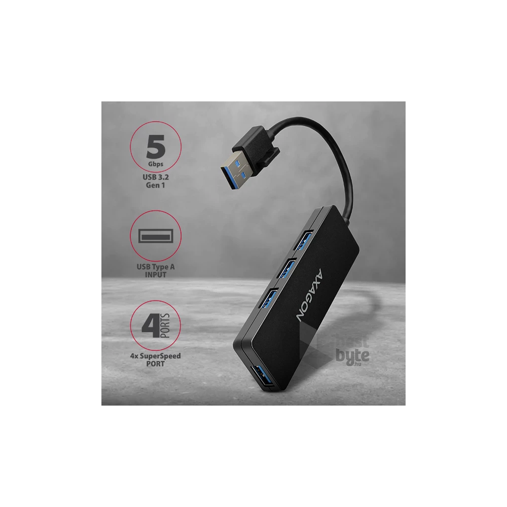 Axagon HUE-G1A 4 portos USB3.0 HUB