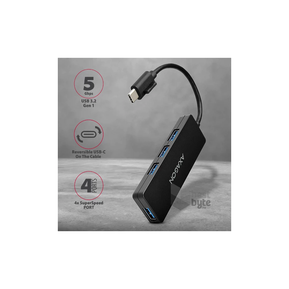 Axagon HUE-G1C 4 portos USB3.0 HUB