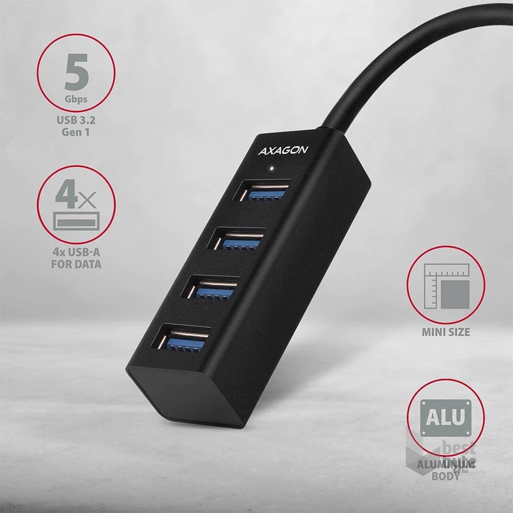 Axagon HUE-M1C 4 portos USB3.0 mini HUB