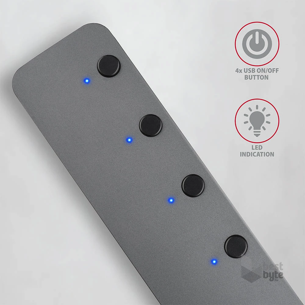 Axagon HUE-MSA 4 portos USB3.0 switch HUB