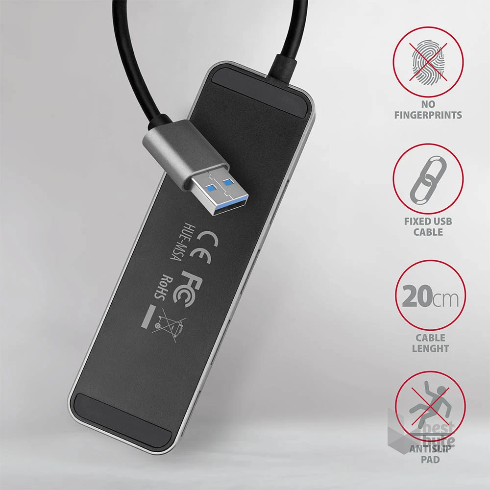 Axagon HUE-MSA 4 portos USB3.0 switch HUB