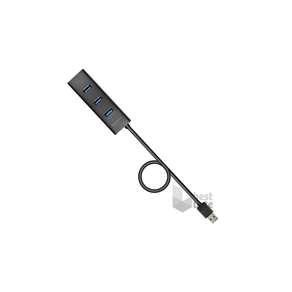 Axagon HUE-S2BL 4 portos USB3.0 gyorstöltő hosszú kábeles HUB
