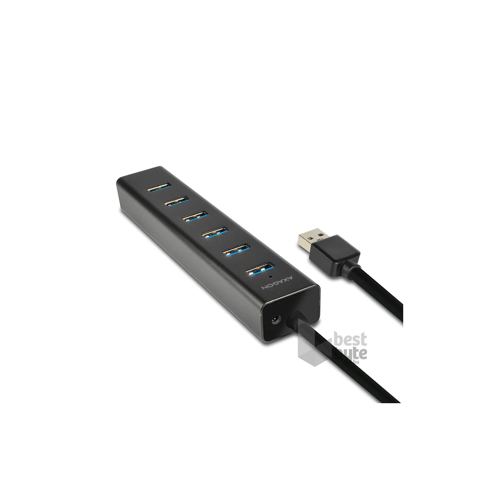 Axagon HUE-SA7BP 7 portos USB3.0 gyorstöltő fekete HUB