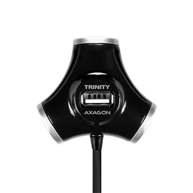 Axagon HUE-X3B Trinity 4 portos USB2.0 hosszú kábeles fekete HUB