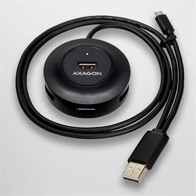 Axagon HUE-X6GB 4 portos USB2.0 fekete HUB OTG funkcióval