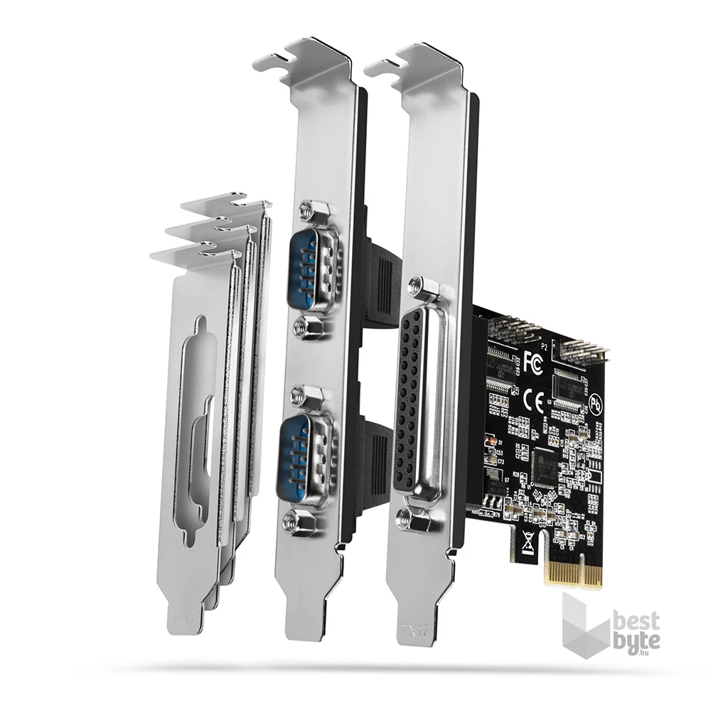 Axagon PCEA-PSN 1 db párhuzamos portos 2 db soros portos 1 sávos PCI-Express kártya