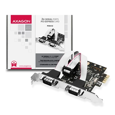 Axagon PCEA-S2 2 db soros portos 1 sávos PCI-Express kártya