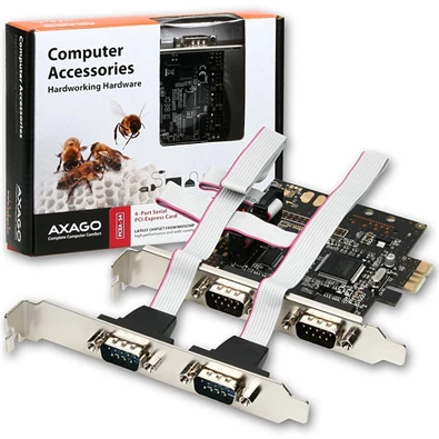 Axagon PCEA-S4 4 db soros portos 1 sávos PCI-Express kártya