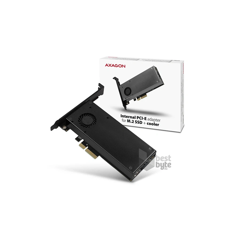 Axagon PCEM2-DC PCI-Express - NVME+NGFF M.2 hűtővel ellátott adapter
